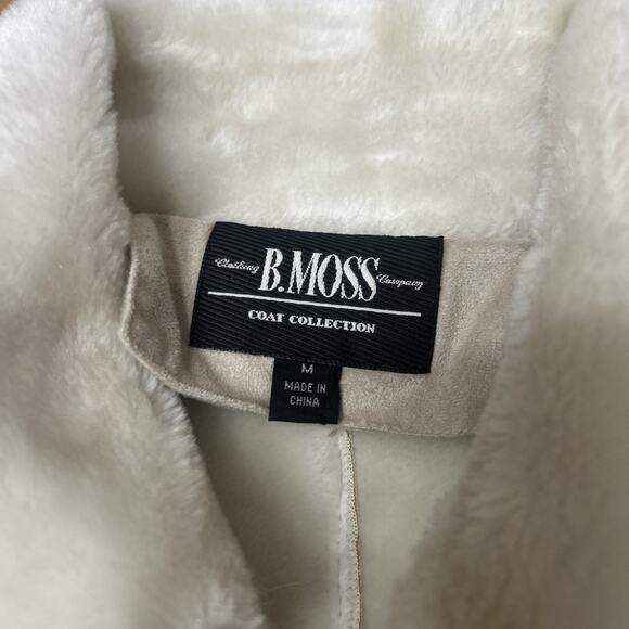 B.MOSS Faux Suede Jacket W/ Faux Fur Lining Y2K Western Chic Boho Luxe Sz Small - Picture 5 of 5